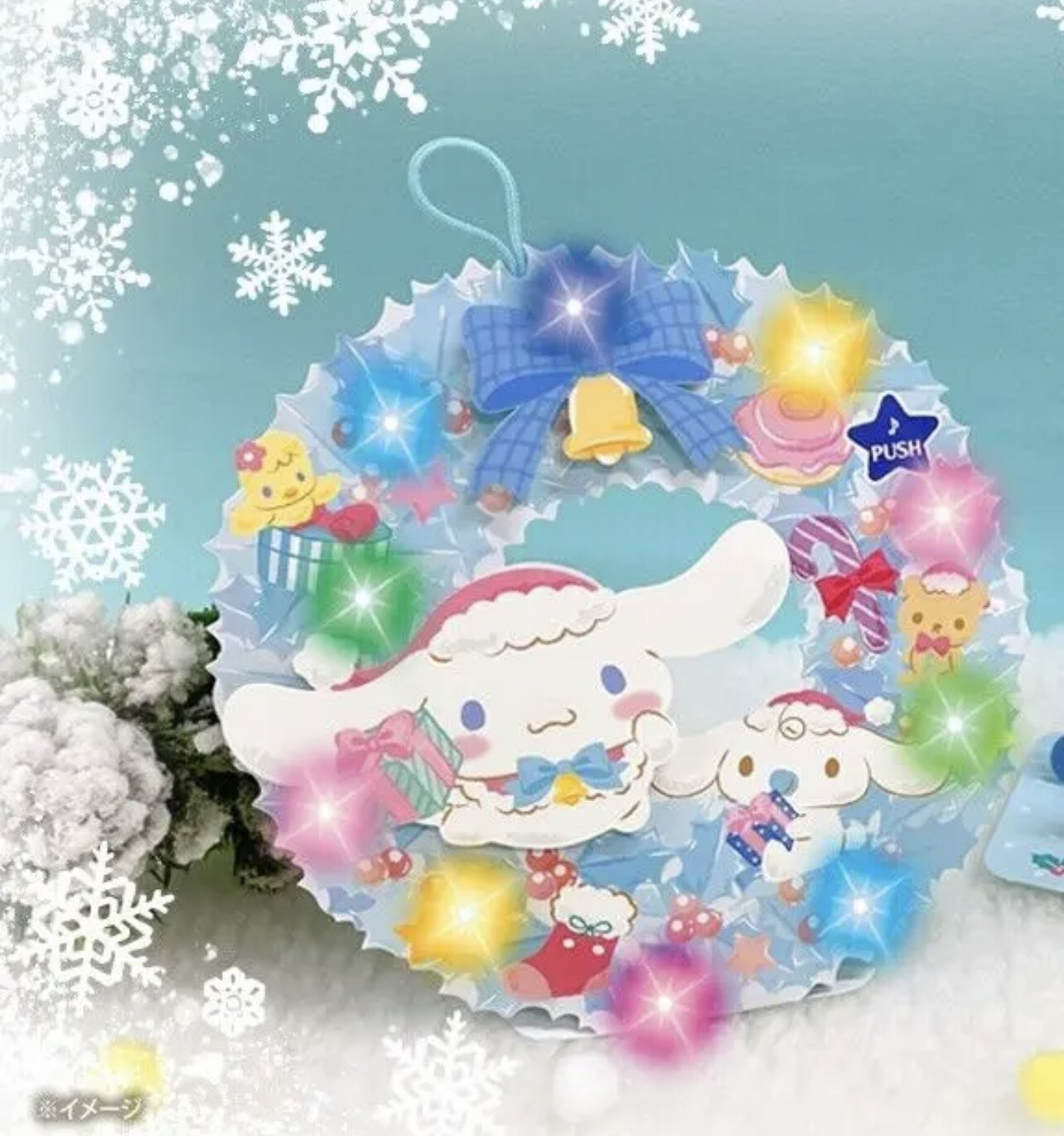 Sanrio Cinnamoroll Light Up Christmas Card Wreath W/ Music