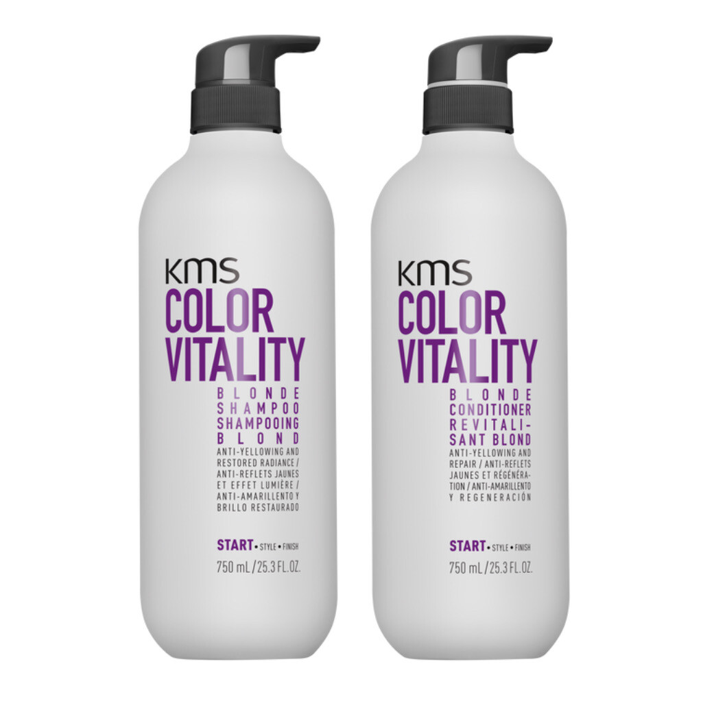 KMS Color Vitality Blonde Bundle Supersize Shampoo 750ml &amp; Conditioner 750ml