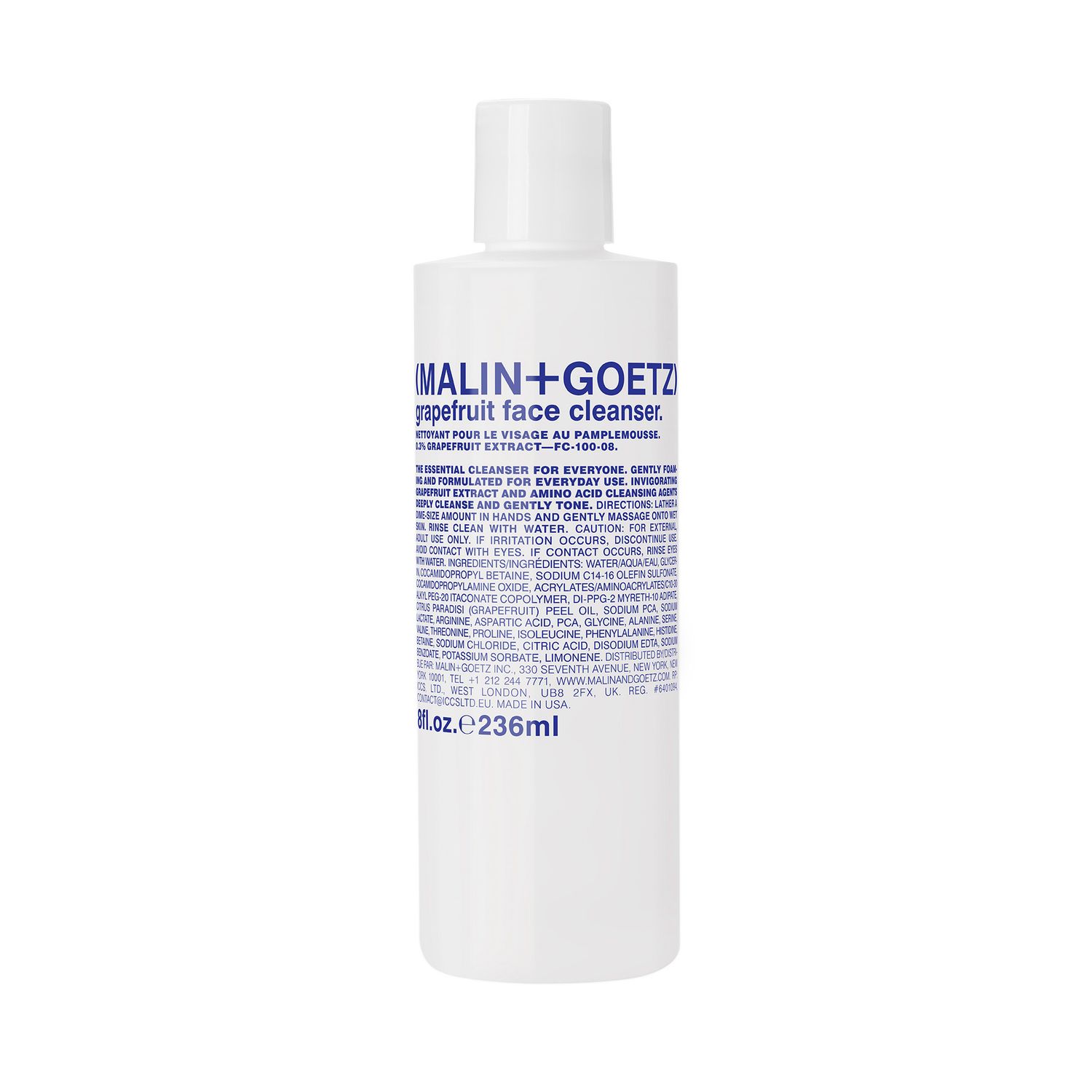 MALIN + GOETZ Grapefruit Face Cleanser 236ml MALIN + GOETZ Grapefruit Face Cleanser 236ml