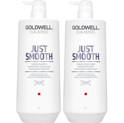 GOLDWELL DUALSENSES Just Smooth Supersize Bundle Shampoo 1000ml &amp; Conditioner 1000ml