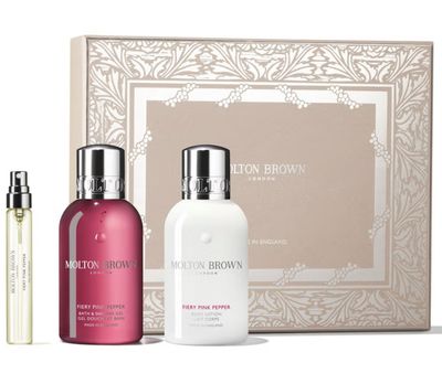 Molton Brown Fiery Pink Pepper Bath Body Fragrance Travel Gift Set