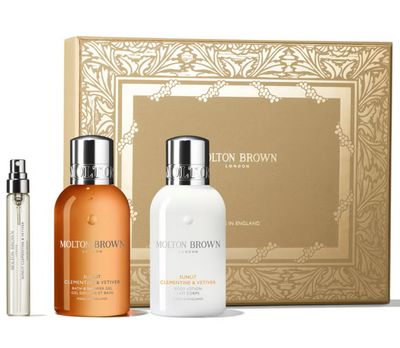 Molton Brown Sunlit Clementine &amp; Vetiver Bath Body Fragrance Travel Gift Set