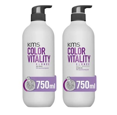 KMS Color Vitality Blonde Bundle Supersize Shampoo 750ml &amp; Conditioner 750ml
