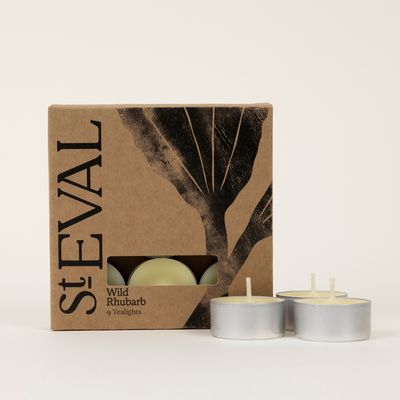 St Eval Wild Rhubarb Scented Tealights