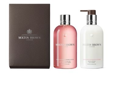 Molton Brown Delicious Rhubarb &amp; Rose Bath &amp; Body Gift Set Duo