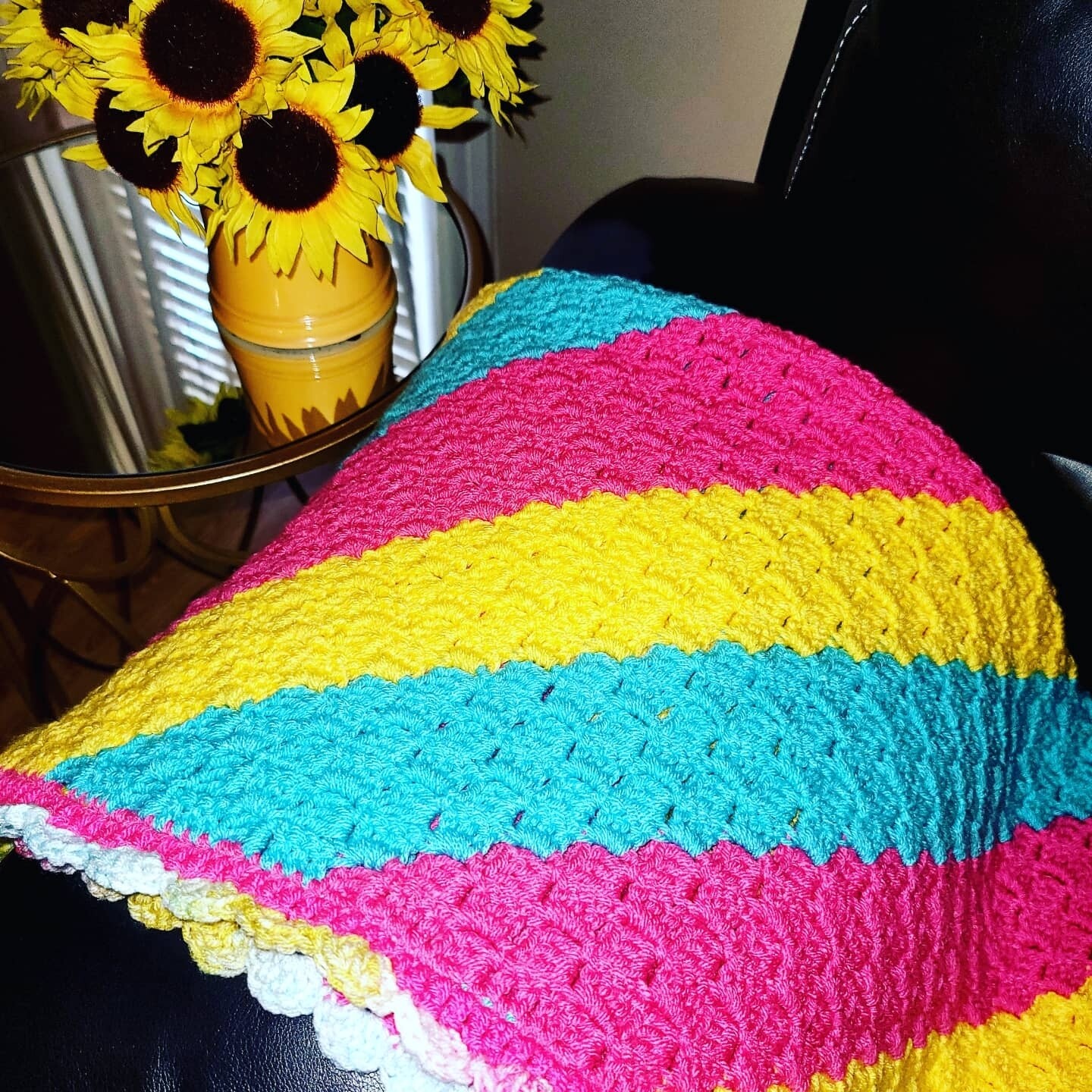 Corner to corner baby blanket knit clearance