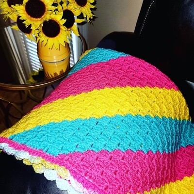 Corner to Corner Baby Blanket
