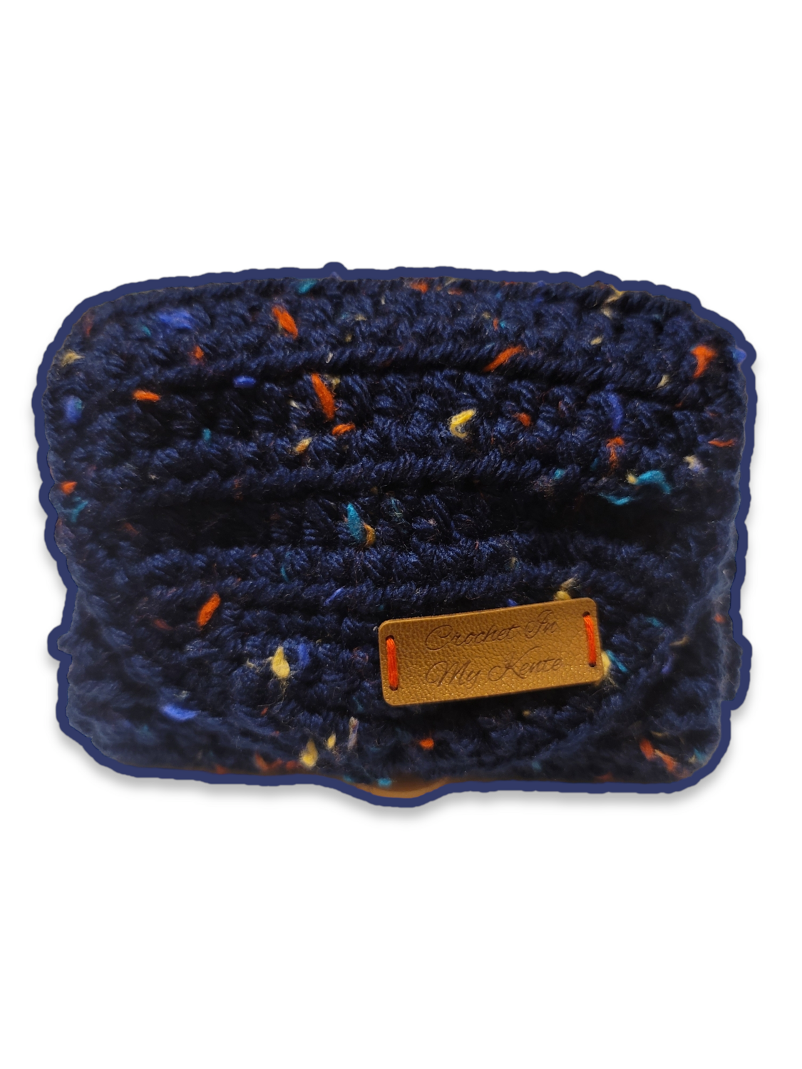 Navy Tweed Tri-fold