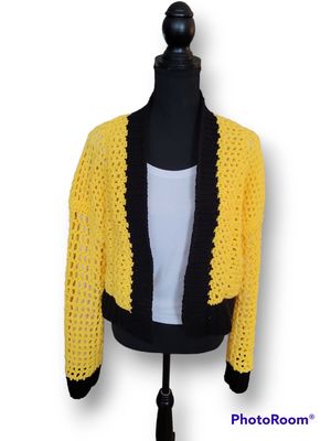 CMK Mesh Sleeve Cardigan