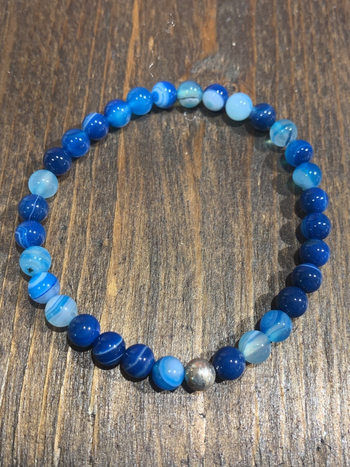 Bracciale Agata Blu Striata