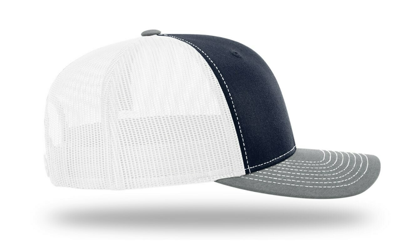 112 Tri-Colors - Navy/White/Heather Grey