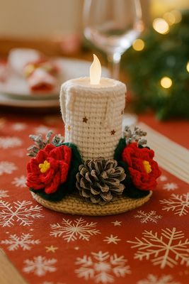 Bougeoire avec bougie LED incluse