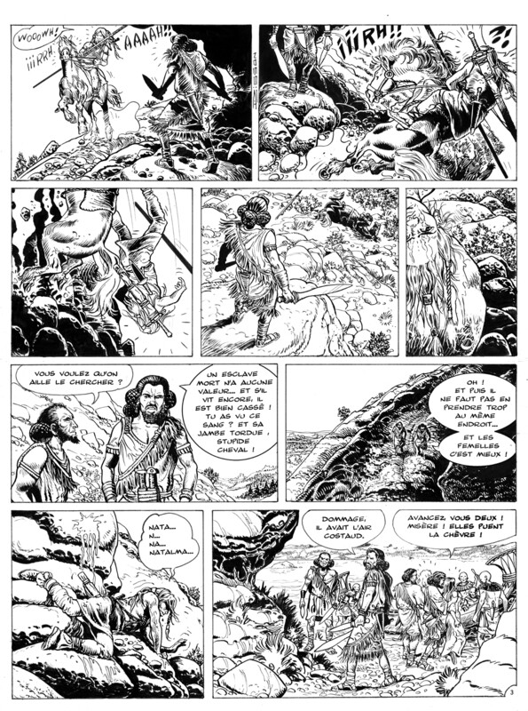 Planche originale N°3 - AKARAD tome 1 &quot;L&#39;homme qui devînt loup&quot;