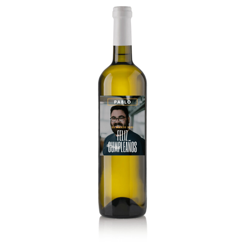 Botella de vino personalizada para cumpleaños