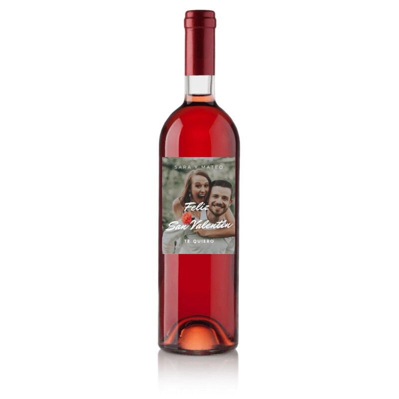Botella de vino personalizada - Elige tu propio motivo