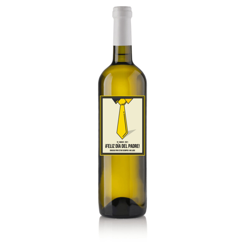 Vino para regalar el día del padre - Etiqueta corbata