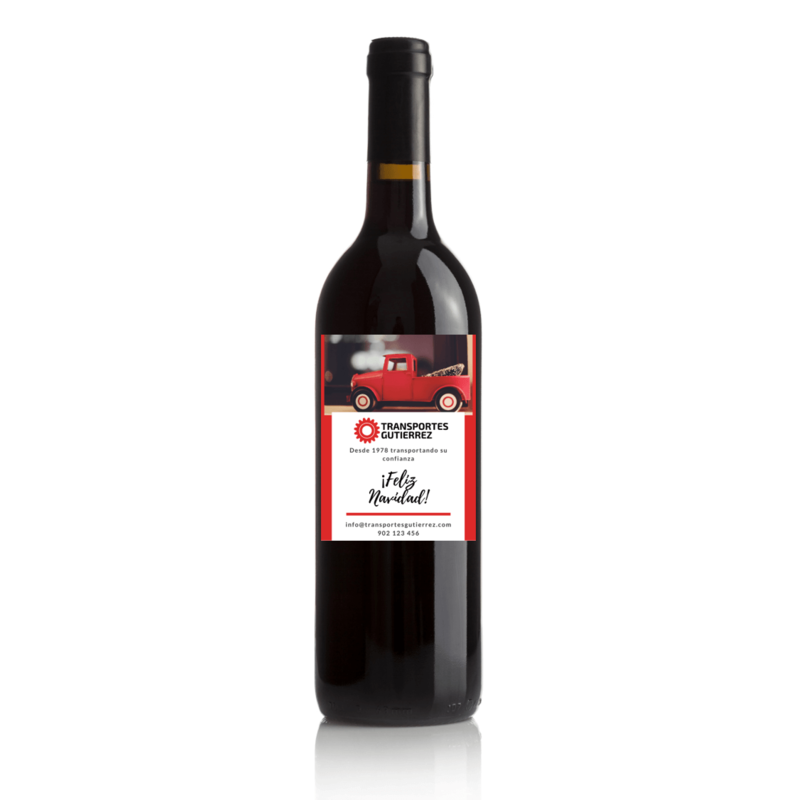 Botella de vino personalizada para empresa