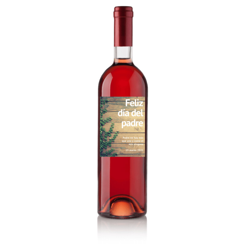 Vino para regalar el día del padre - Etiqueta padre no hay más que uno
