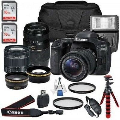 Canon EOS 80D DSLR Camera with 18-55mm Lens And AF 70-300mm Accessory Bundle