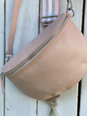 Bauchtasche Leder, groß, rosa Bauchtasche Leder, groß, rosa