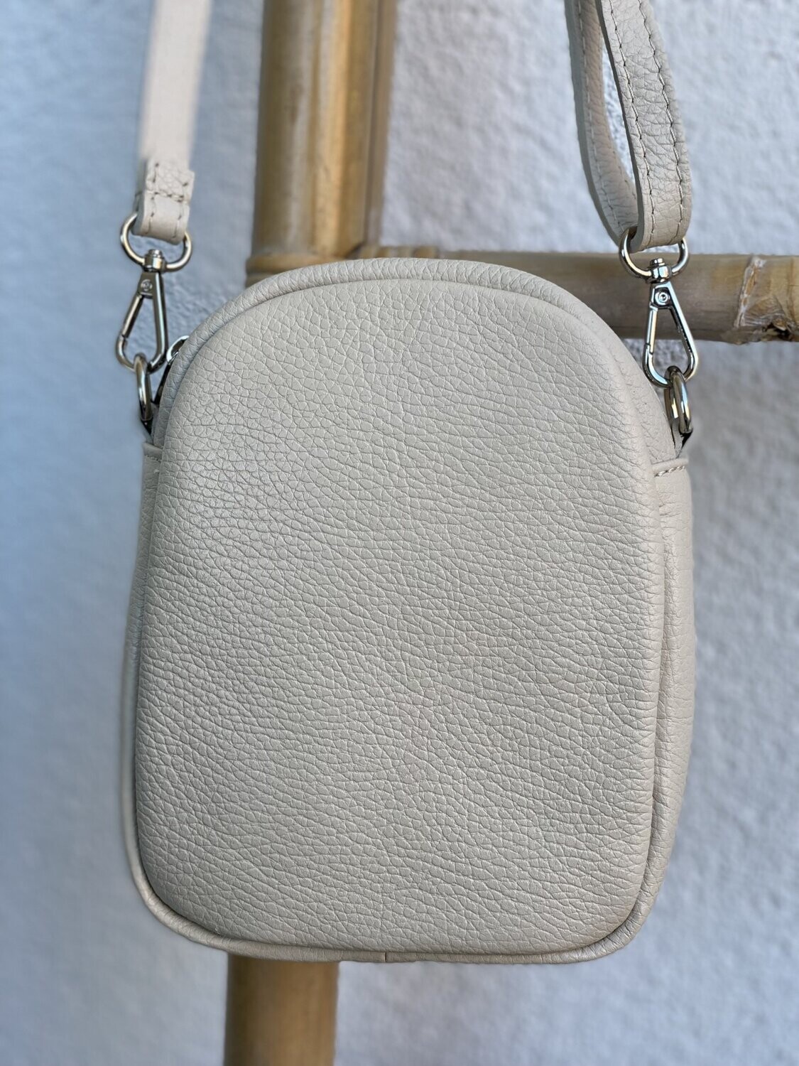 Kleine Umhängetasche, flach creme