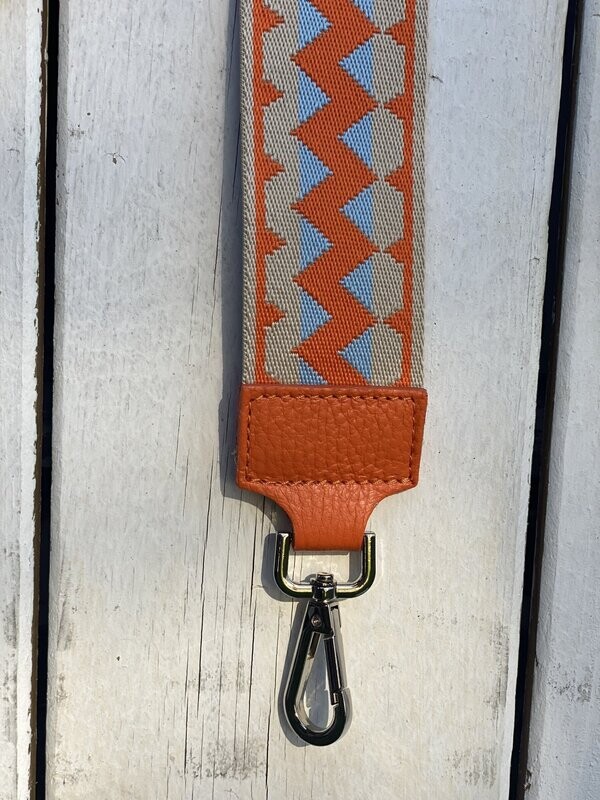 Taschengurt, orange, ZickZack