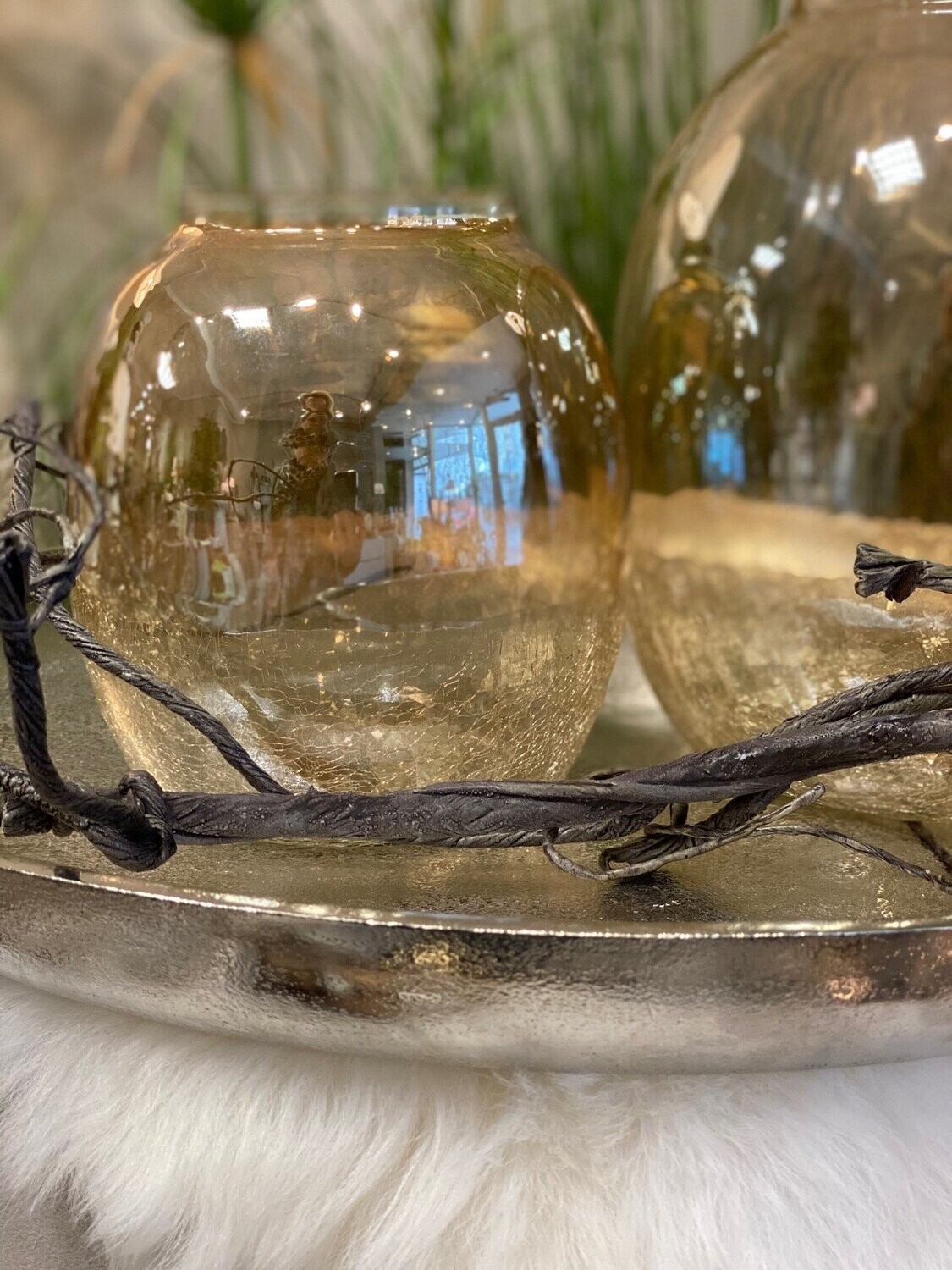 Windlicht "Amber", bernstein,  klein