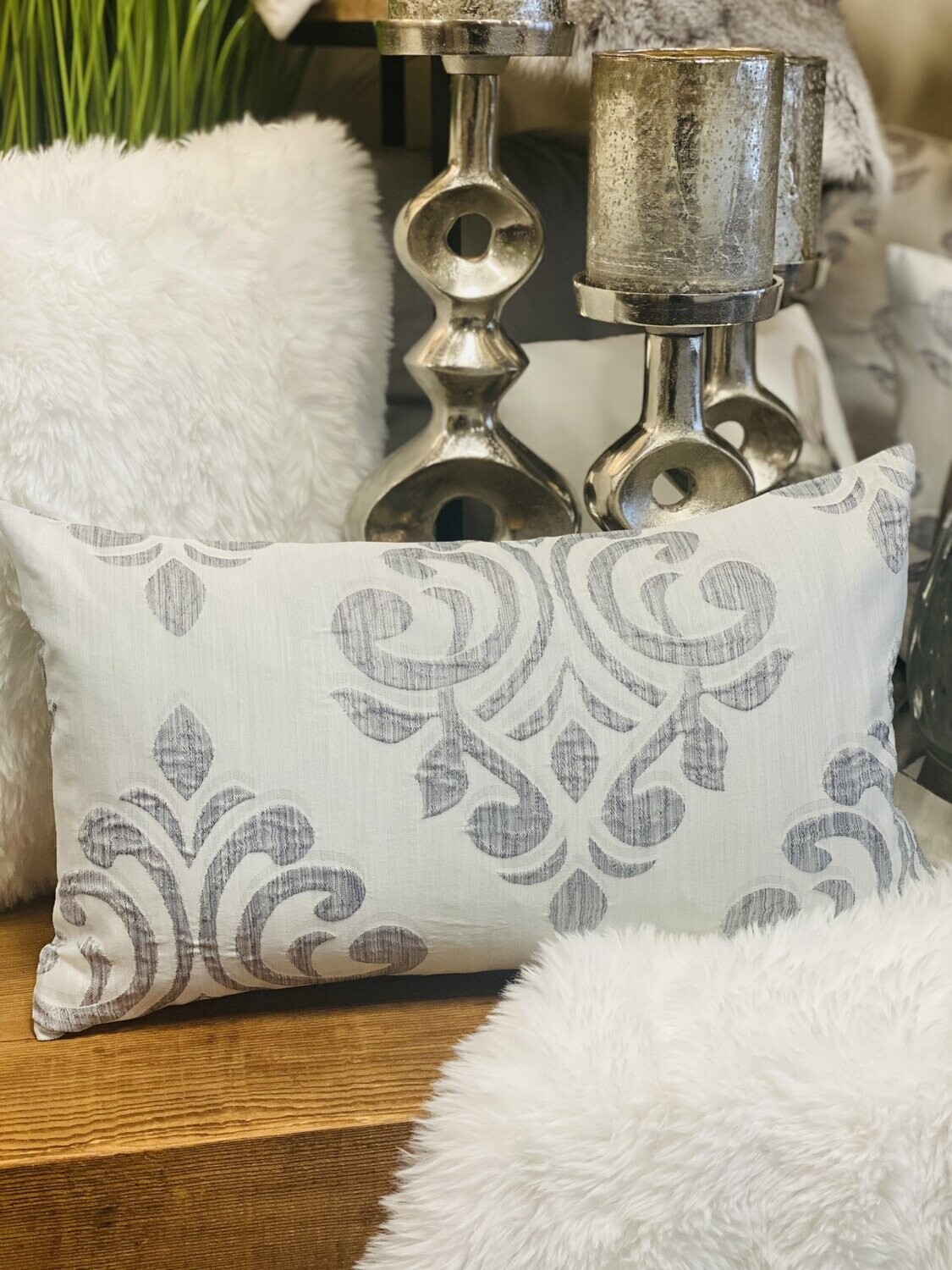 Kissenhülle "Ornament", hellgrau
30x50