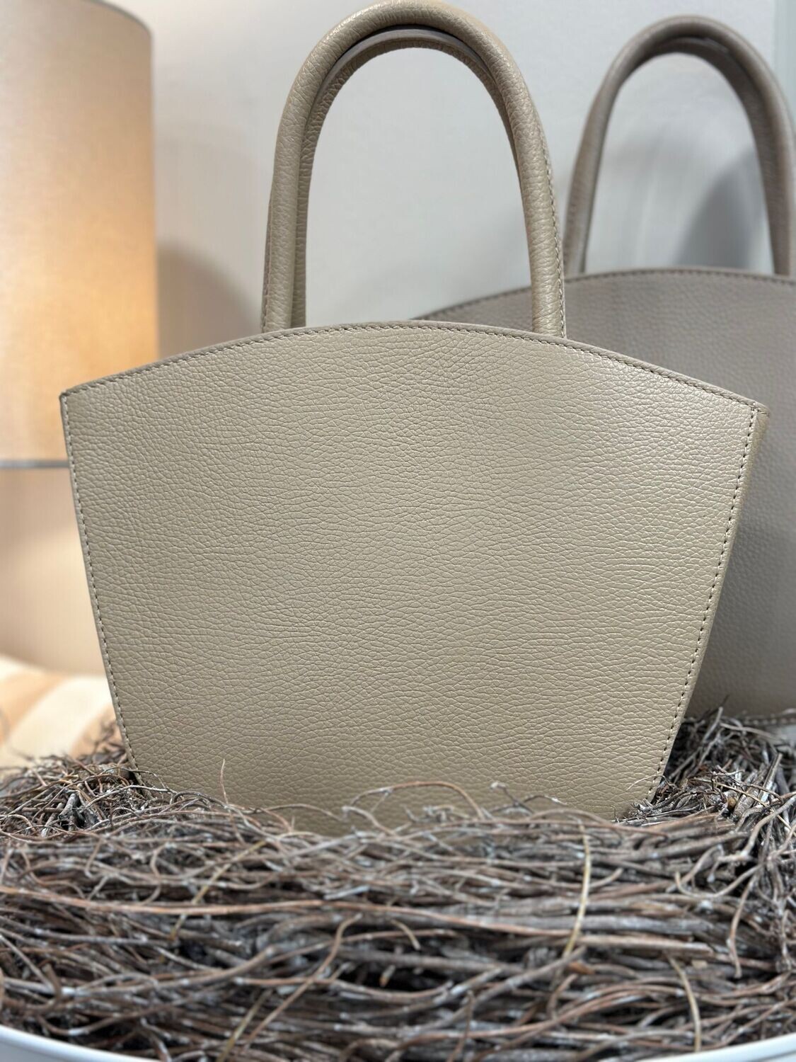 Handtasche schlicht mit Griff, milchkaffee Handtasche schlicht mit Griff, milchkaffee