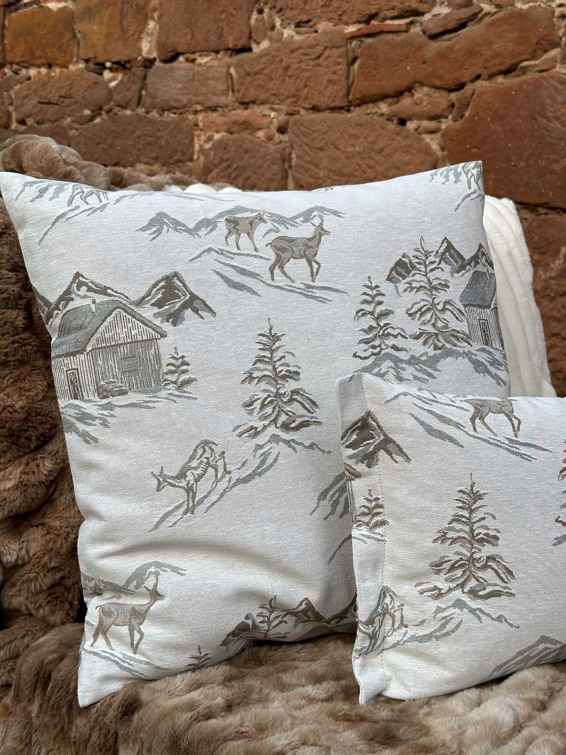 Kissenhülle 'St.Moritz' creme 50x50