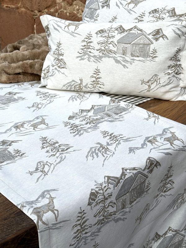 Tischläufer 'St.Moritz' creme 140x50