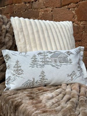 Kissenhülle 'St.Moritz' creme 30x60 mit Kante