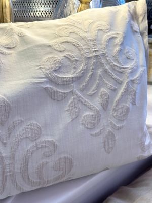 Kissenhülle 'Ornament' creme-beige 30x50 mit Kante