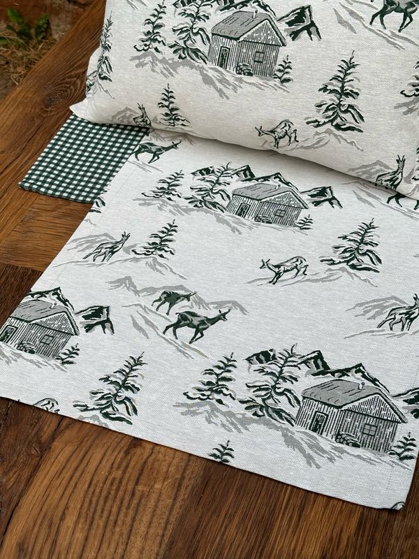 Tischläufer ‚St.Moritz‘ grün 140x50