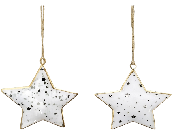 Metallstern, schwarz-weiß