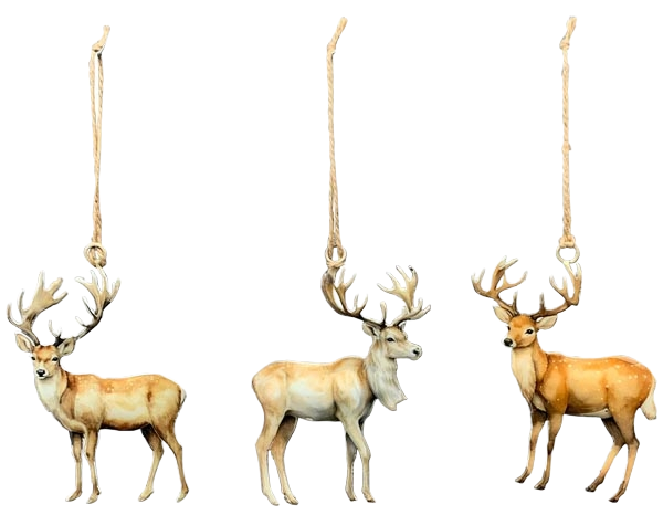 Anhänger 'Hirsch', 3er Satz
