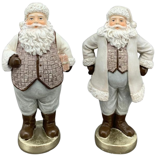 Santa 2er Satz, greige, klein, 8x6x15,5cm