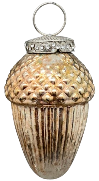 Glas Anhänger 'Eichel', bronze, klein Glas Anhänger 'Eichel', bronze, klein