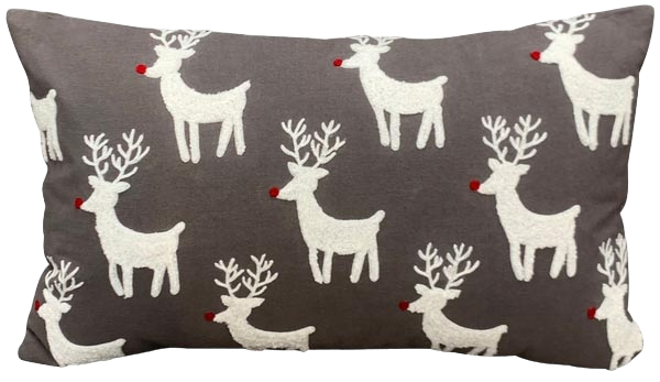 Deko-Kissen, 'Rudi', grau, 55x35cm