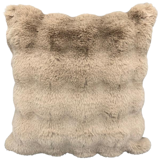 Kissen, Fellimitat, creme/caramell, 45x45 Kissen, Fellimitat, creme/caramell, 45x45