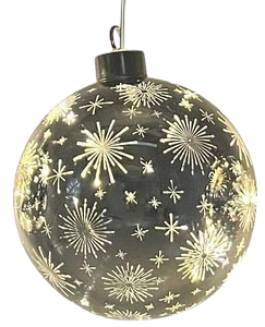 LED-Glas-Kugelhänger, silber, mittel LED-Glas-Kugelhänger, silber, mittel