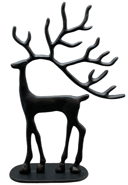 Moderner Hirsch, schwarz, klein