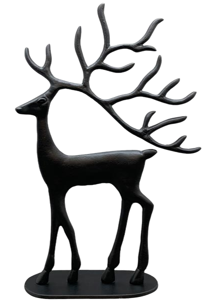 Moderner Hirsch, schwarz, groß