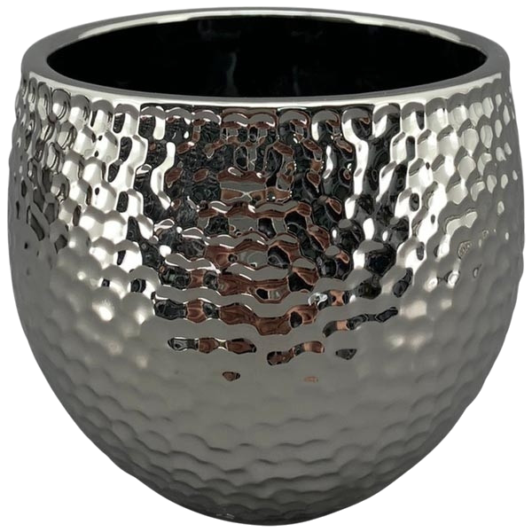 Übertopf, Silberkeramik, 'Noppe' Size: S