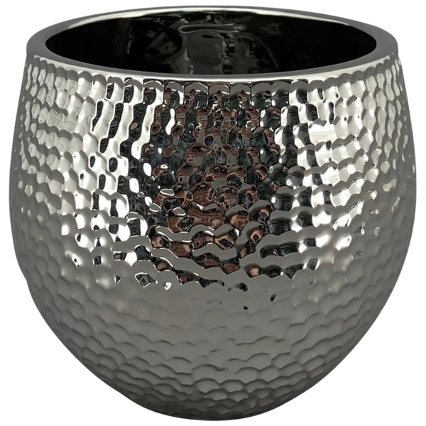 Übertopf, Silberkeramik, 'Noppe' Size: L