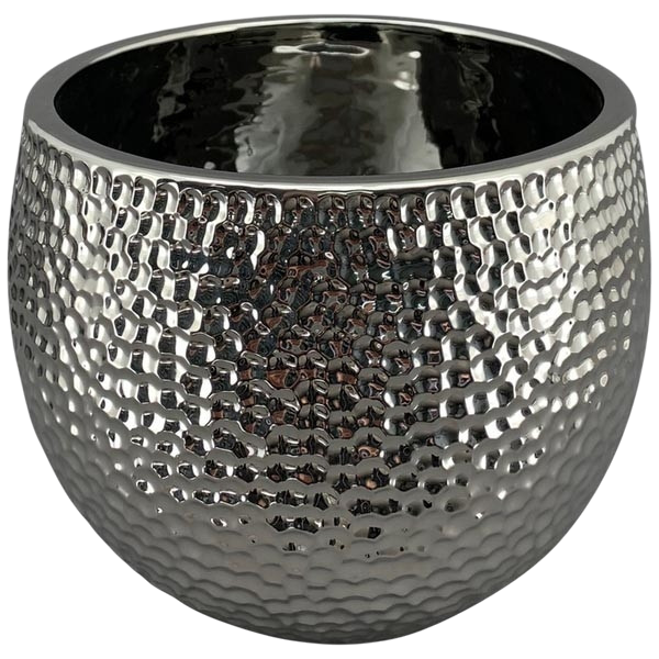 Übertopf, Silberkeramik, 'Noppe' Size: M