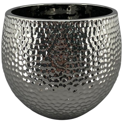 Übertopf, Silberkeramik, 'Noppe' Size: XL Übertopf, Silberkeramik, 'Noppe' Size: XL