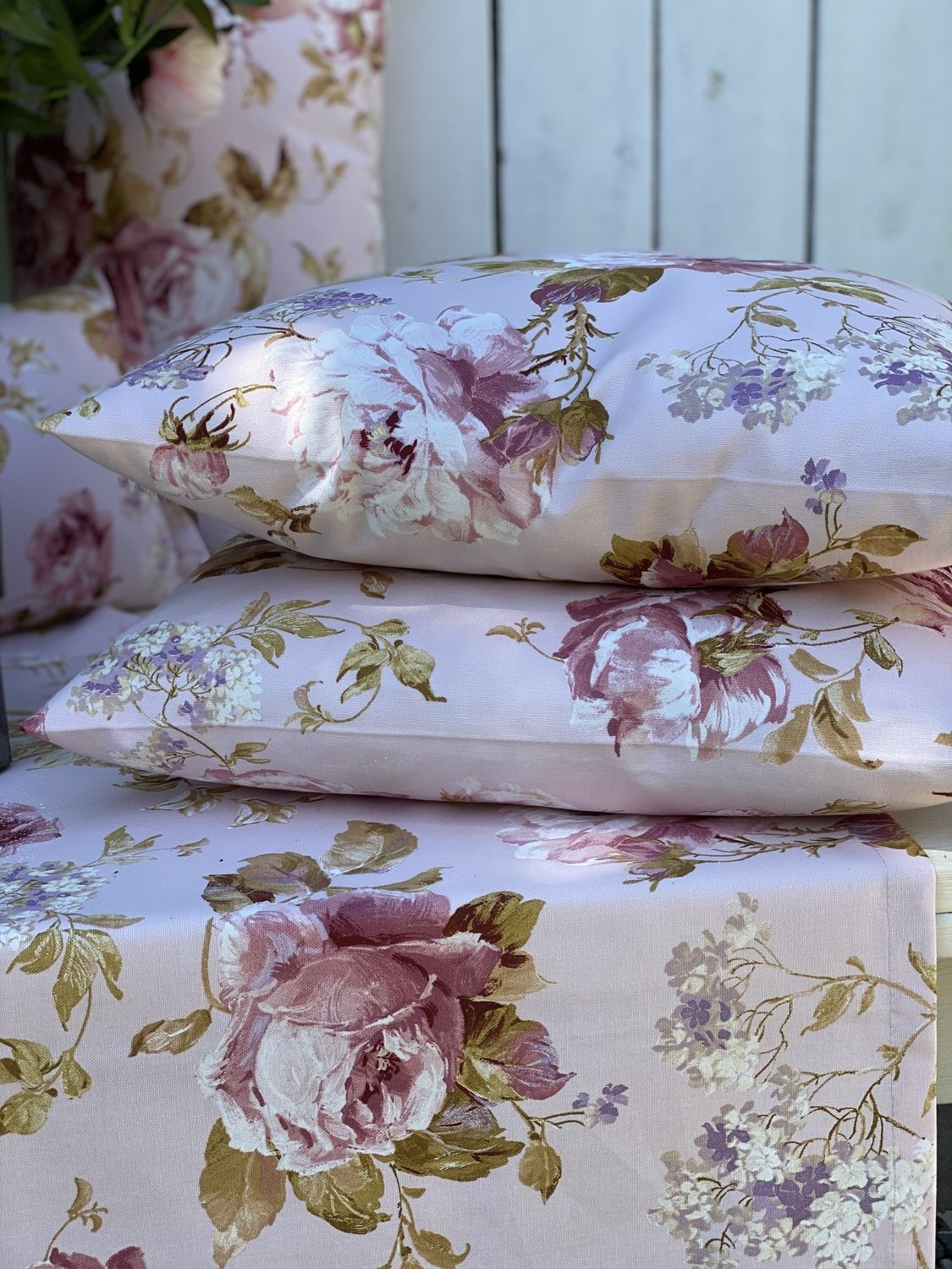 Kissenhülle "Rose Rosa", 50x50