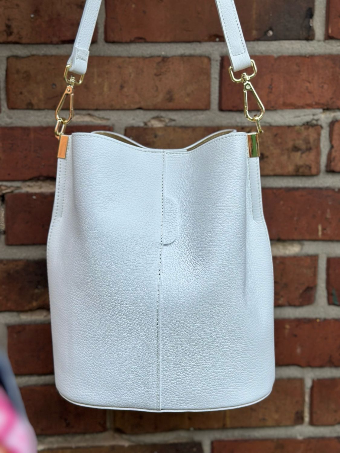 Lederhandtasche ‚Box‘, weiß Lederhandtasche ‚Box‘, weiß