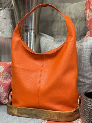 Shopper ‚Emma‘ aus Leder, orange Shopper ‚Emma‘ aus Leder, orange